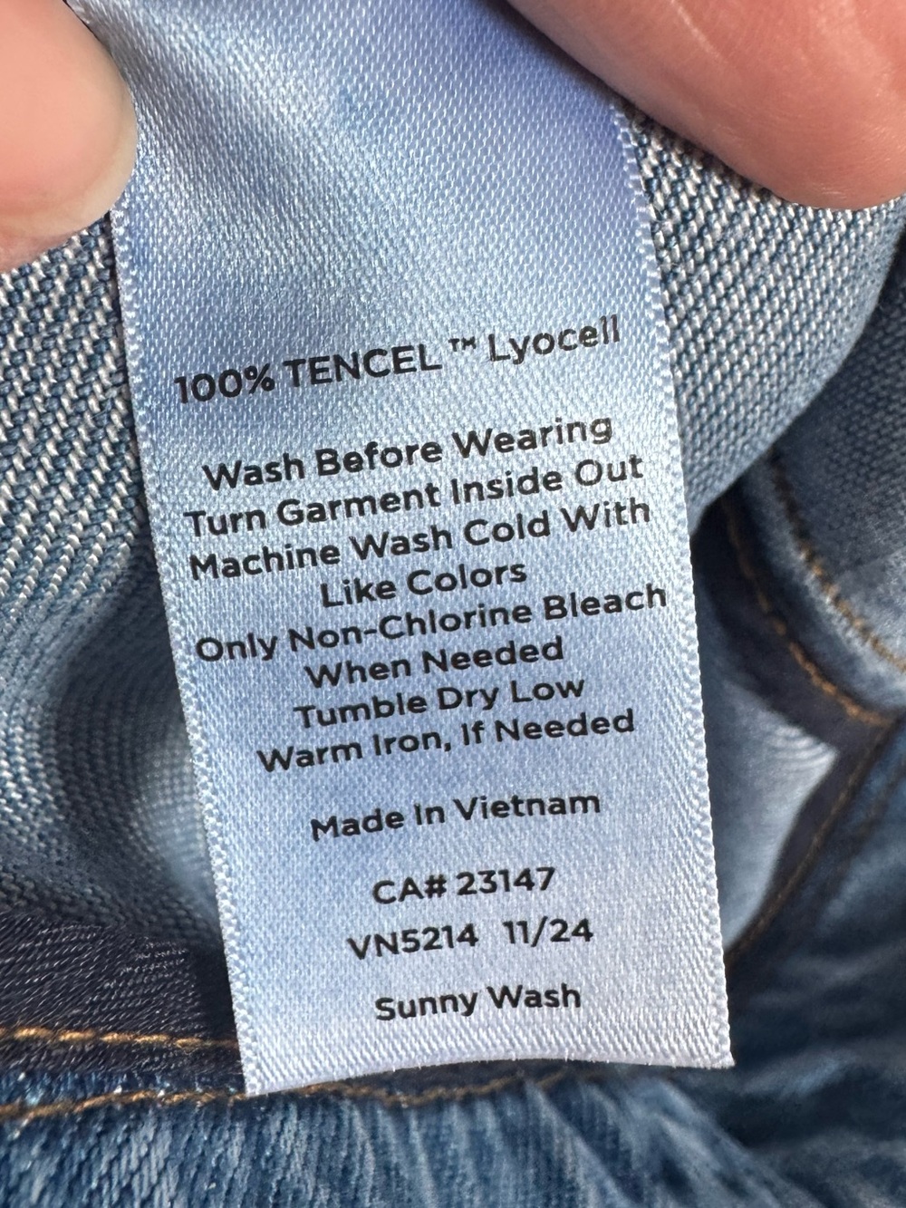 Talbots Light Blue Denim Button Front Vest - Picture 6 of 7